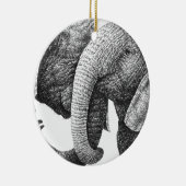 Afrikanische Elefant-Verzierung Keramik Ornament (Rechts)