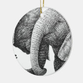 Afrikanische Elefant-Verzierung Keramik Ornament (Links)
