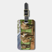 Afrikanische Elefanten Aquarellbilder Gepäckanhänger (Vorderseite vertikal)