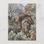 Afrikanische Elefanten im Dschungel Postkarte (Vorderseite)