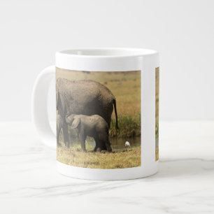 Afrikanische Elefanten Jumbo-Tasse