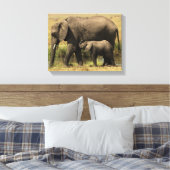 Afrikanische Elefanten Leinwanddruck (Insitu (Schlafzimmer))