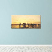 Afrikanische Elefanten Leinwanddruck (Insitu (Holzboden))