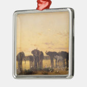 Afrikanische Elefanten Ornament Aus Metall (Links)