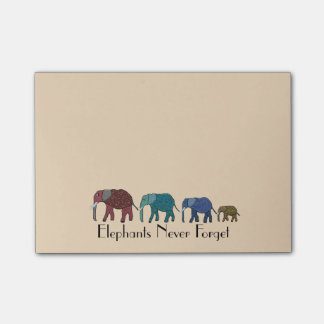 Afrikanische Elefanten Posten-it® merkt 4 x 3 Post-it Klebezettel