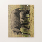 Afrikanische Elefanten Puzzle (Vertikal)