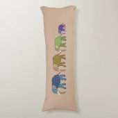 Afrikanische Elefanten Seitenschläferkissen (Vorderseite Vertikal)