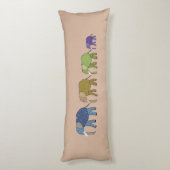 Afrikanische Elefanten Seitenschläferkissen (Rückseite (Vertikal))