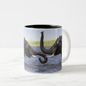 Afrikanische Elefanten-Tasse Zweifarbige Tasse (VorderseiteRechts)
