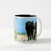 Afrikanische Elefanten-Tasse Zweifarbige Tasse (VorderseiteRechts)