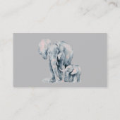 afrikanische Elefanten und Kindertiere Visitenkarte (Rückseite)