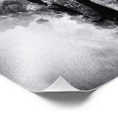 Afrikanische Elefantenfarbe Schwarz und Weiß Fotodruck (Ecke)