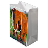 Afrikanische Elefantenfotografie Mittlere Geschenktüte (Rückseite Schrägansicht)