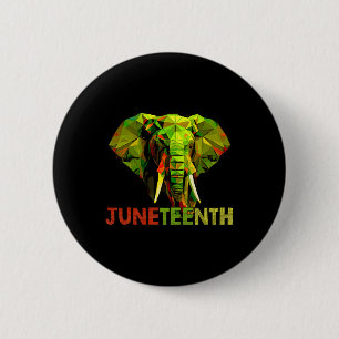 Afrikanische Elefantenkunst Freiheit Schwarze Gesc Button