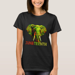 Afrikanische Elefantenkunst Freiheit Schwarze Gesc T-Shirt