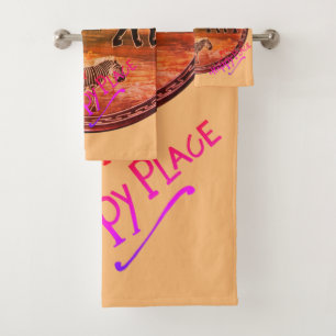 afrikanische Elefantenkunst Print Badhandtuch Set