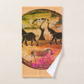 afrikanische Elefantenkunst Print Badhandtuch Set (Handtuch)