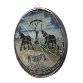 afrikanische Elefantenkunst Print Dartscheibe (Vorderseite rechts)