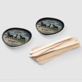 afrikanische Elefantenkunst Print Fächer (Non-assembled)