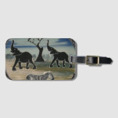 afrikanische Elefantenkunst Print Gepäckanhänger (Vorderseite (Horizontal))
