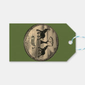 afrikanische Elefantenkunst Print Geschenkanhänger (Vorderseite (Horizontal))