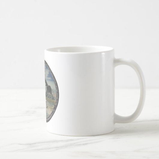 afrikanische Elefantenkunst Print Kaffeetasse (Rechts)