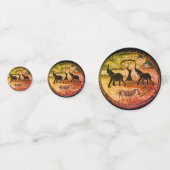 afrikanische Elefantenkunst Print Konfetti (Vorderseiten)