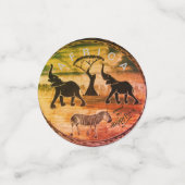 afrikanische Elefantenkunst Print Konfetti (Klein Vorderseite)