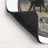 afrikanische Elefantenkunst Print Mousepad (Ecke)