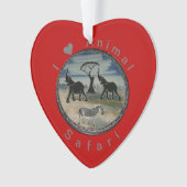 afrikanische Elefantenkunst Print Ornament (Vorderseite)