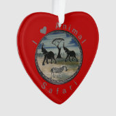 afrikanische Elefantenkunst Print Ornament (Vorderseite)