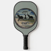 afrikanische Elefantenkunst Print Pickleball Schläger (Vorderseite)
