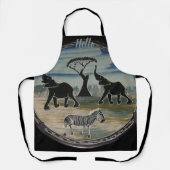 afrikanische Elefantenkunst Print Schürze (Vorderseite)