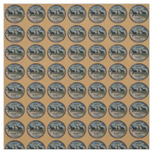 afrikanische Elefantenkunst Print Stoff