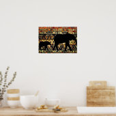 Afrikanische Elefantenkunstposter Poster (Küche)