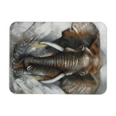 Afrikanische Elefantenladung Magnet (Horizontal)