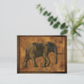 Afrikanische Elefantenpostkarten Postkarte (Stehend Vorderseite)