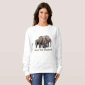 Afrikanische Elefantenreisemugge Sweatshirt (Vorne ganz)