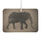 Afrikanische ElefantenSilhouette Rustikaler Stil Autolufterfrischer (Rückseite)