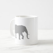 Afrikanische ElefantenSilhouetten | Wildtier Kaffeetasse (Vorderseite Links)
