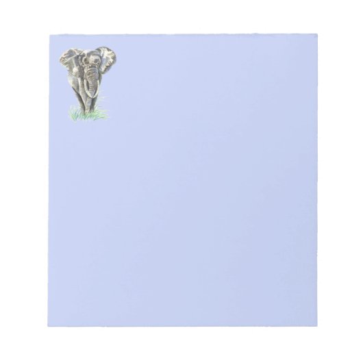 Afrikanische Elefantentierart Wasserfarbe Kunst Notizblock (Vorderseite)