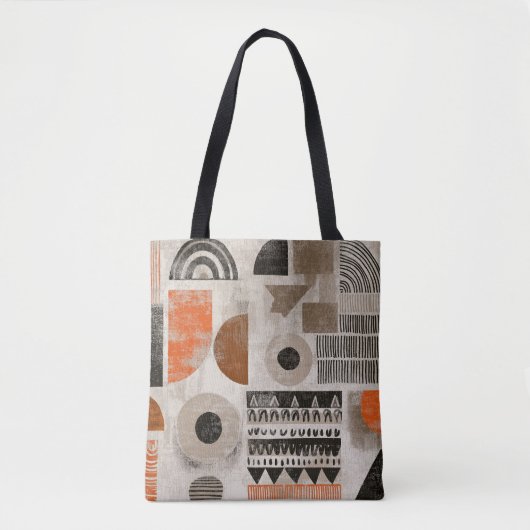 Afrikanische Elemente in gedämpften Farben Tasche (Vorderseite)