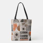 Afrikanische Elemente in gedämpften Farben Tasche (Rückseite)