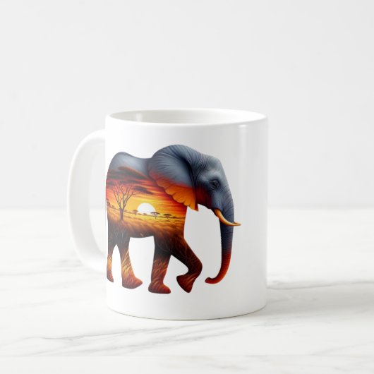 Afrikanische Elephant Coffee Tasse (Vorderseite Links)