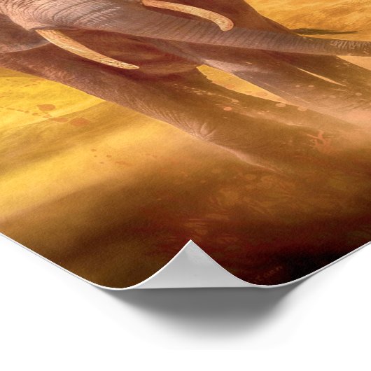 Afrikanische Elephant Nobility Poster (Ecke)