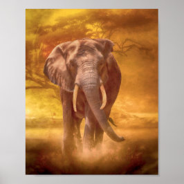 Afrikanische Elephant Nobility Poster