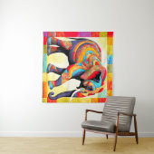 afrikanische Elephant Quilt Look Tapestry Wandteppich (Beispiel (Horizontal))