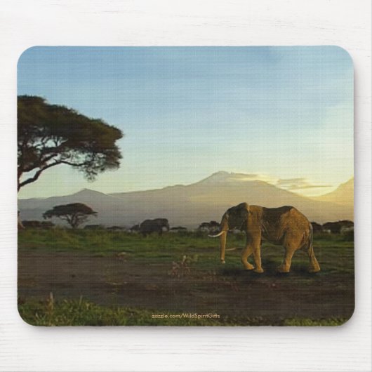 Afrikanische Elephant Savannah Mousepad (Vorne)