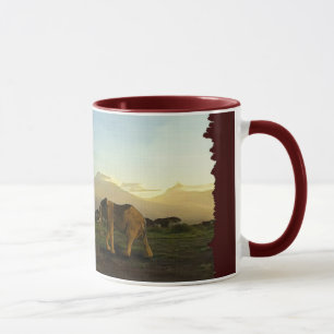 Afrikanische Elephant & Savannah Tasse