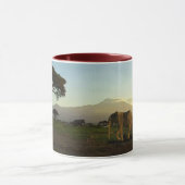 Afrikanische Elephant & Savannah Tasse (Zentrum)